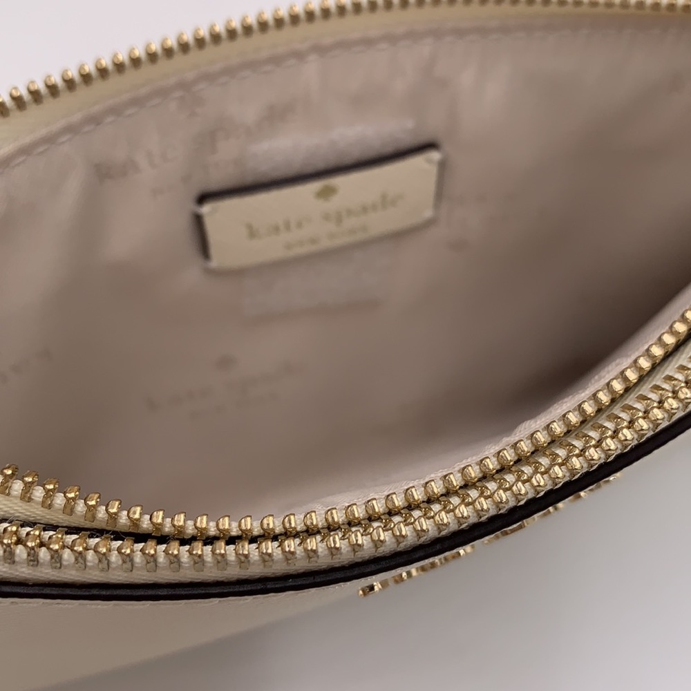 KATE SPADE Madison Double Zip Wristlet Meringue color - Picture 10 of 14